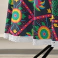 thumbnail image 5 of SKYSONIC Ikat Geometric Folk Art Round Tablecloth 60inch Indoor Wrinkle Free, Mexica Colorful Style Circular Lace Table Cover Washable for Kitchen Party BBQ Dining Decor, 5 of 7