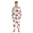 thumbnail image 3 of FORMRS Onesies Pajama for Adults Unisex Hoodie Winter Jumpsuit One Piece Sleepwear, Sizes S-2XL, Red Santa Hats Pattern, 3 of 7