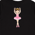 thumbnail image 4 of Inktastic Ballerina with Two Buns Girls Long Sleeve Toddler T-Shirt, 4 of 5