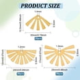 thumbnail image 2 of 60pcs Raw Brass Semicircle Shape Fan Earrings Necklace Charms - Half Round Geometric Component Charms for DIY Jewelry Craft Making, 2 of 5