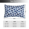 thumbnail image 2 of Gaeub Blue Ink Flowers Print Double Sided Plush Decorative Throw Pillow Cover, Sofa Cushion Cover, Plush Cushion Cover，Excluding Pillow Core-14"x20", 2 of 6