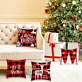 thumbnail image 1 of Jusqu'à 65 % de Réduction sur Housse de Coussin de Noël SMihono, Forme Flocon de Neige, Forme Père Noël Élan, Rouge Classique de Noël, 1 of 6