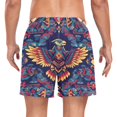 thumbnail image 2 of FORMRS Mens Swim Trunks Mesh Liner Quick Dry Casual Beach Board Shorts with Pockets, Sizes S-2XL, Geometric Eagle, 2 of 9