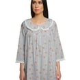 thumbnail image 5 of Moomaya WoMen's Printed Nightdress Knee Length Cotton Sleepwear Short Gown, 5 of 6