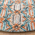 thumbnail image 3 of SAFAVIEH Trace Shavonne Geometric Trellis Wool Area Rug, Light Blue/Blue, 6' x 6' Round, 3 of 9