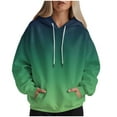 thumbnail image 6 of larppty Hoodies for Women Oversized Sweatshirt Loose Fit Hoodie Drawstring Fall Pullover with Pocket 2025 Fashion Clothes (Green, 3XL), 6 of 6