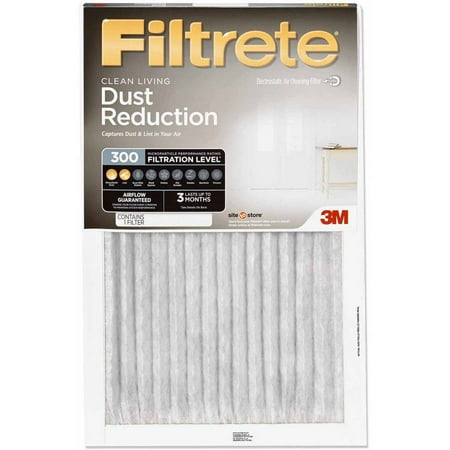 Filtrete Clean Living Dust Reduction HVAC Furnace Air Filter, 300 MPR, 20 x 30 x 1 inch, 1 Filter