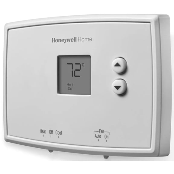 Honeywell Digital Non-Programmable Thermostat RTH111B1024 Standard - White, 4-3/4 x 3-3/8 in
