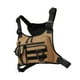 thumbnail image 5 of Bolsa de pecho para hombre, chaleco para correr, multifunción, ligero, con múltiples bolsillos, soporte para teléfono, bolsa de pecho para correr, Caqui, 5 of 10