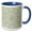 Blue/White, variant on 3drose, Abstract Dynamic Hypnotic Round Tile Flower Mosaic Background, 15oz Mug