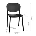 thumbnail image 3 of Modern Indoor/Outdoor Patio Dining Chair - Durable Polypropylene, Weather-Resistant Design, 3 of 6