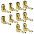 thumbnail image 2 of Brass Barb Hose Fitting 90 Degree Elbow 6mm Barbed x 1/4 PT Male Pipe 10PCS, 2 of 6