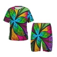 thumbnail image 1 of Fotbe Multicolored Beautiful Flower Pijama Estampada de 2 Piezas para Niños – Ropa de Dormir de Manga Corta Cómoda para Niños y Niñas, Camiseta y Shorts de Algodón-3X-Large, 1 of 6