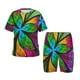 thumbnail image 1 of Balery Multicolored Beautiful Flower Conjunto de Pijama Infantil de Manga Corta con Estampado – Ropa de Dormir de Algodón Suave-3X-Large, 1 of 5