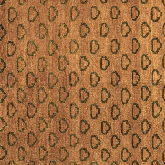 Ahgly Company Indoor Square Abstract Brown Modern Area Rugs, 6' Square
