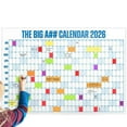 thumbnail image 2 of The Big A Calendar 2026, 2026 Yearly Wall Calendar Dry Erase, 12 Months Large Wall Calendar 2026, Dry Erase with Pen and Colored Stickers, Interesting and Practical, 4x3 Feet, Blue, 2 of 7