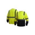 thumbnail image 3 of Pyramex RLTS3110BX5 RLTS31B Series T-Shirt Hi-Vis Lime Long Sleeve - Black Bottom - Size 5X Large, 3 of 3