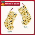 thumbnail image 2 of Sikiie Navy Blue Leaf Sunflower Christmas Stockings,18 Inches Christmas Stockings Xmas Hanging Stockings for Family Christmas Decorations & Gifts, 2 of 7