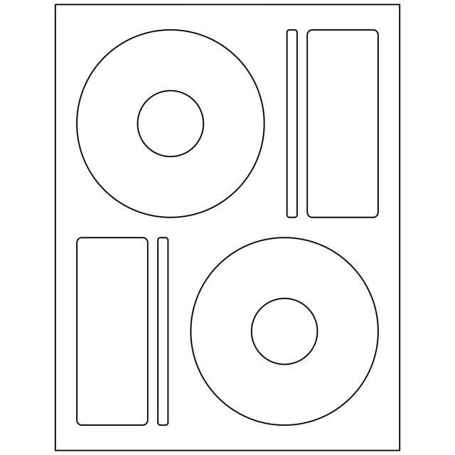 BESTeck 200 Memorex Compatible CD/DVD Labels. Large Center Style. 200 Total Labels with Spine and Case Labels. Compare to Matte Finish Memorex Labels. Works in Both Laser and Ink Jet Printers.