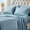 Stone Blue-Four leaf clove, variant on Sleep Zone Luxury Embossed Full Bed Sheets Set for Kids, Four-Leaf Clover Pattern Sheet & Pillowcase Sets 4 Piece - Super Soft, Wrinkle Free, Fade Resistant, Deep Pocket 16" (White, Full)