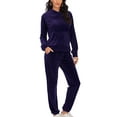 thumbnail image 5 of FUTATA Jogging Suits Sets for Women Velour Tracksuit Sets Hoodie Activewear Set 2 Piece Sweatshirt & Sweatpants Set, 5 of 6