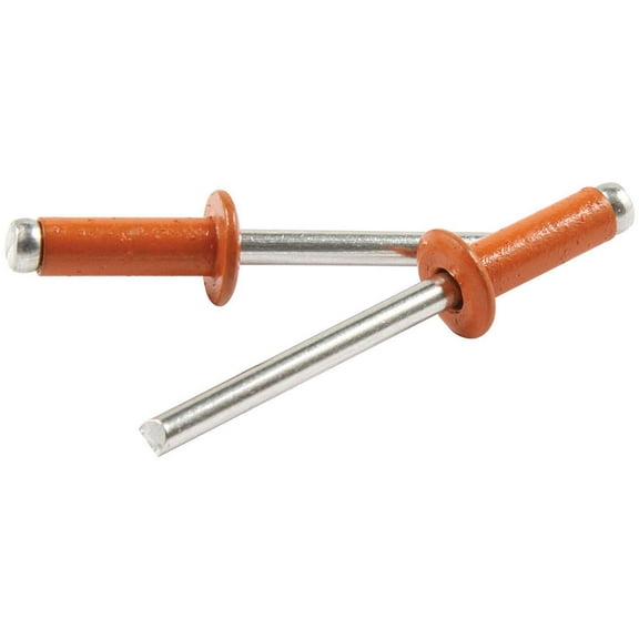 Allstar Performance ALL18137 Rivet - 3/8 in Head - 3/16 in Mandrel - 1/4-3/8 in Grip Range - Aluminum - Orange Paint - Set of 250