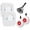 white 2+2+1, variant on White 2+2+1 Wireless Caregiver Pager Hand Call Bell for Seniors Patients