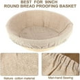 thumbnail image 3 of Apmemiss Clearance 6 Pcs 10 Inch Oval Bread Banneton Proofing Basket Liner Cloth Cover Natural Rattan Baking Dough Banneton Proofing Sourdough Basket Cloth Liner Bread Baking Supplies, 3 of 7