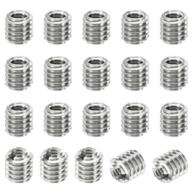 Unique Bargains Adaptateurs Filetage Manchon Réducteur Écrou 20pcs M4x0.7 Mâle à M2.5x0.45 Femelle Réparation Insert Écrou 4mm