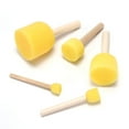 thumbnail image 3 of CCOCC 5-Pieces Round Foam Brush Set Wooden Handle Sponge Painting Tools Lightweight Sponge Paint Brush Early Learning Birthday Gift for DIY Crafts Art Supplies, 3 of 4