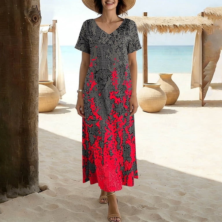 casual travel dresses GRECERELLE Women's Summer T-Shirt Dress with Pockets airy feel against the skin that moves effortlessly with you 15 Casual-yet-Fabulous Floral Dresses -
