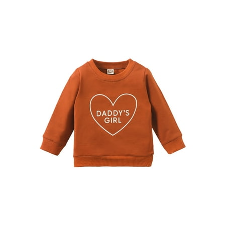 

Qiylii Children’s Heart Letter Printing Sweatshirt O-Neck Long Sleeve Tops