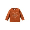 hirigin Children’s Heart Letter Printing Round Neck Long Sleeve Sweatshirt