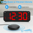 thumbnail image 4 of 2X Loud Alarm Clock for Heavy Sleepers Adults,Dual Alarm Clock with Bed Shaker,for Bedrooms,6.5In Display with Dimmer, 4 of 7