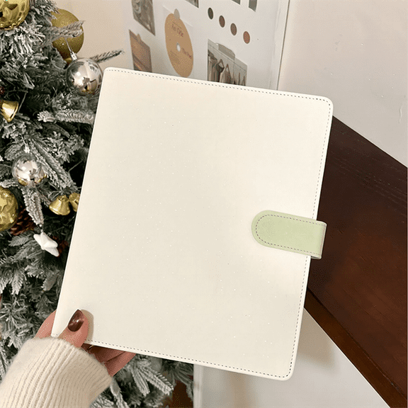 A5 Binder Photocard Holder Idol Photo Album Cards Storage Kawaii Stationery White & Blue