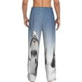 thumbnail image 3 of Bingfone Snowman And Christmas Tree Mens All Over Print Sleep Pajama Pants-Medium, 3 of 9