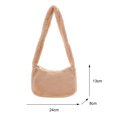 thumbnail image 4 of Bolso de hombro para axilas de felpa suave a la moda para mujer, con estampado de cerezas, 4 of 4