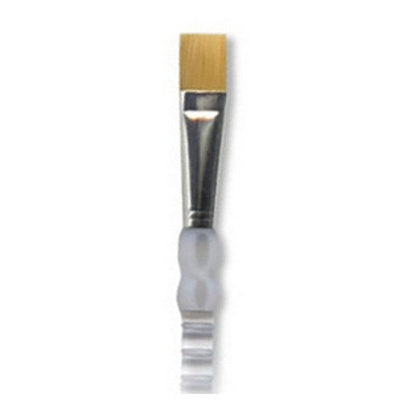 ROYAL BRUSH SG1528 SOFT GRIP GOLDEN TAKLON LONG HANDLE FLAT 8