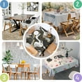 thumbnail image 4 of Black Marble Gold Wave Pattern Square Tablecloth,Waterproof Square Table Cover,Wipeable Spillproof Washable Table Cover for Home Kitchen Party Decor 52"x52"(132x132cm), 4 of 6