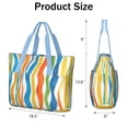 thumbnail image 3 of Tote Bag for Women - Colorful and Grey Abstract Art Artwork Shoulder Bag - Large Utility Work Duffle Bag with Zipper Handbag for Travel, Work, Sprots, 3 of 5