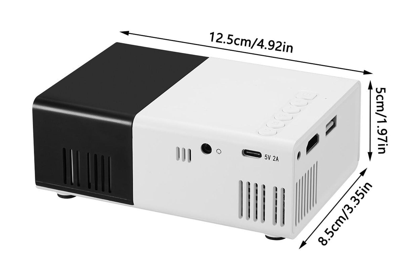 Nkmbld Smart Projector with WiFi and Bluetooth, Mini Portable Automatic Projector Outdoor/Indoor Movie Projector Compatible with HDMI/USB/iOS/Android/Windows