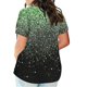 thumbnail image 3 of Plus Size Mujeres Blusas Cuello en V Casual Suelto Verano Blusa de Manga Corta para el Uso Diario Y Casual, 3 of 5