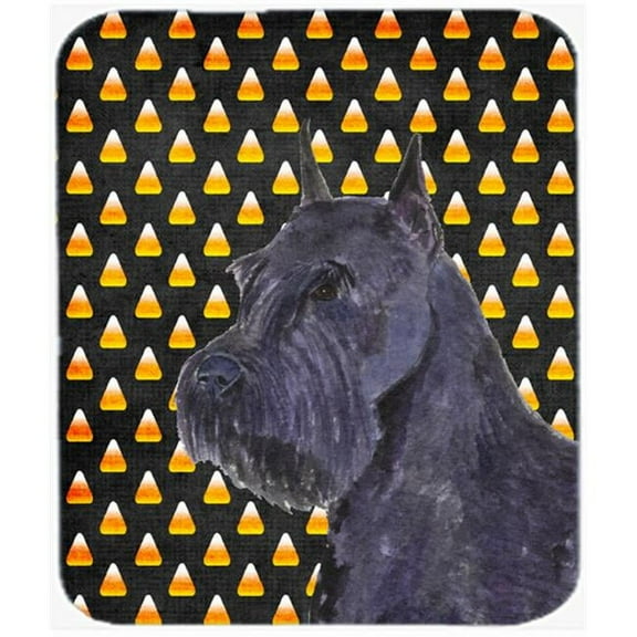 Carolines Treasures  Schnauzer Giant Candy Corn Halloween Portrait Mouse Pad