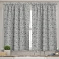 thumbnail image 2 of Ambesonne Foliage Valance & Curtain, Hipster Cupcake Tea, 55"x30", Black White, 2 of 6