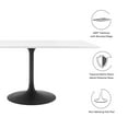 thumbnail image 5 of Modway Lippa 60" Rectangle Lacquered MDF Dining Table in Black/White, 5 of 7
