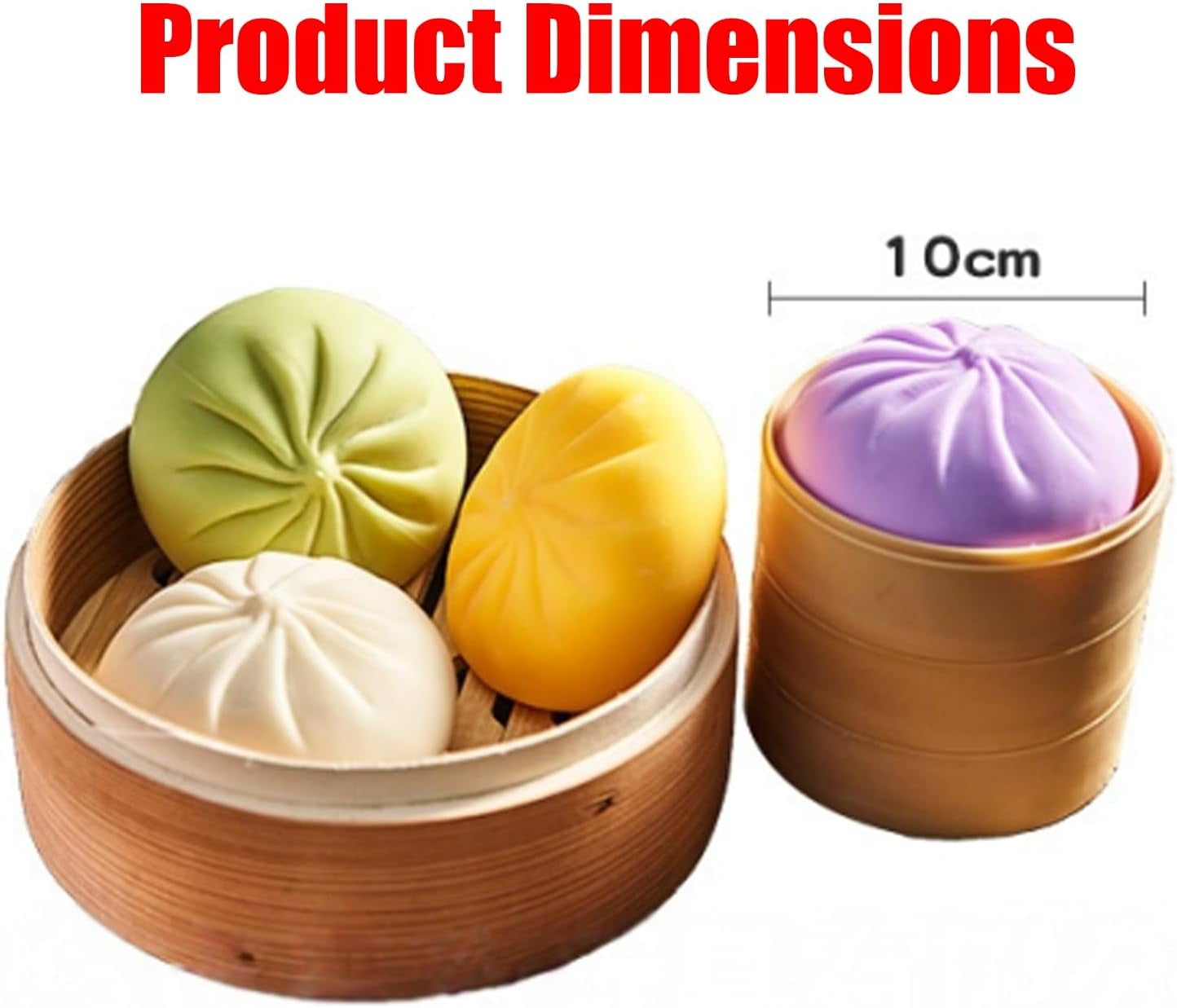 2026 New Dumpling Squishy Large with Steamer Box,Super Soft Giant Squishy Dumpling,Jumbo Dumplings Squishys,Large Stress Relief Squishys Dumplings for Everyone Anxiety Relief