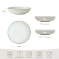thumbnail image 3 of Famiware Jupiter 4-Piece Stoneware 30 oz Pasta Bowls Sets, White, 3 of 7