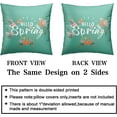 thumbnail image 5 of Spring Decorations Pillow Covers Colorful Cute Floral Throw Pillows Case 20 x 20 Bird Dark Green Pillowcases Set of 2 Spring Day Home Decor for Indoor Living Room Bed, 5 of 6