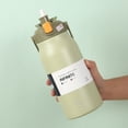 thumbnail image 4 of Botella de agua al vacío térmica Billuyoard de gran capacidad con asa de elevación a prueba de fugas tipo pajita de acero Cocina y Comedor Rojo 1300ml, 4 of 6