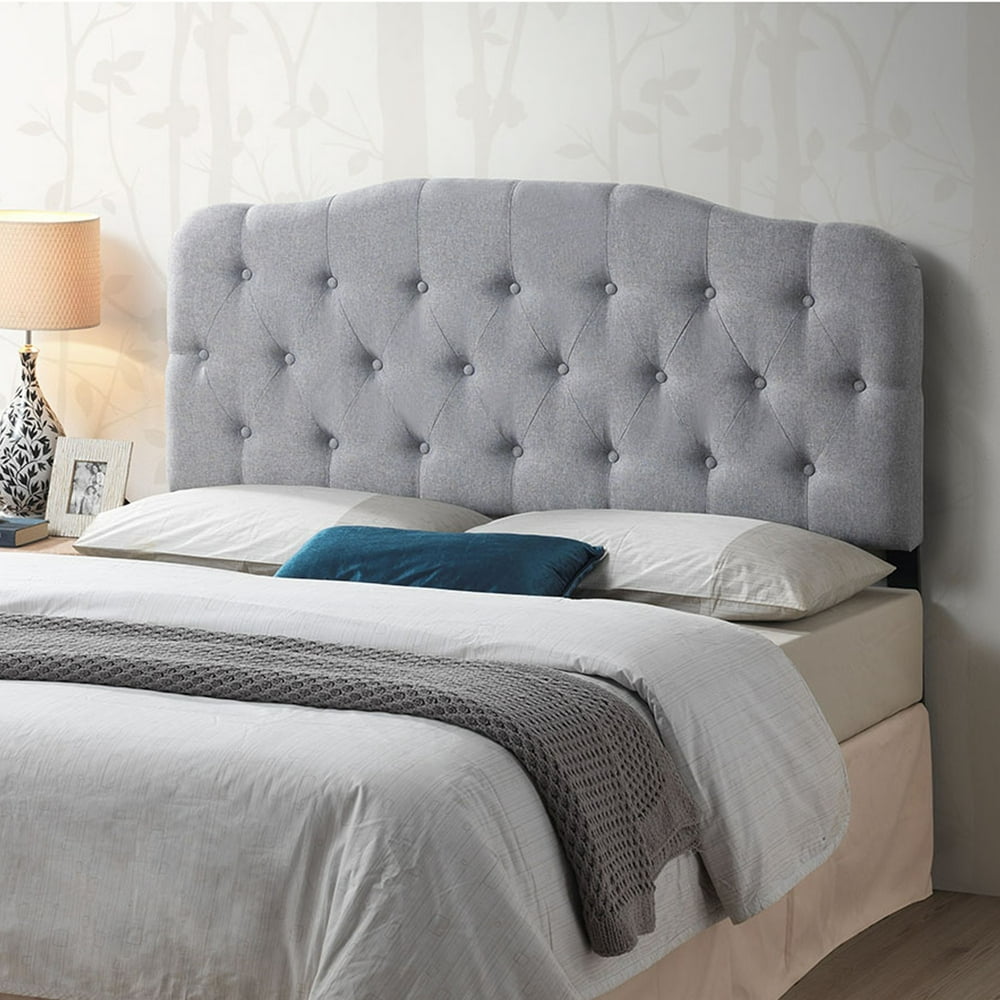 Edgemod Culberson Tufted Headboard, Queen Size in Gray